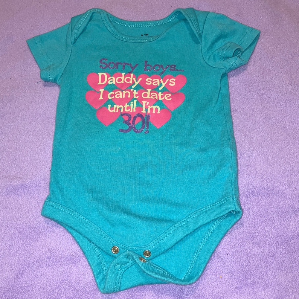🔥 6/$15 Teal and Pink Toddler Onesie